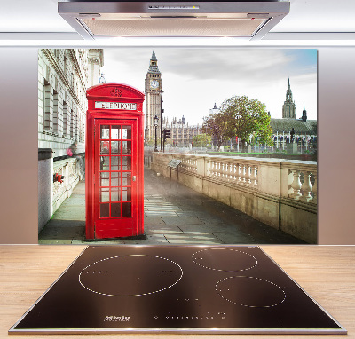 Cooker splashback telephone booth