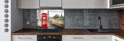 Cooker splashback telephone booth