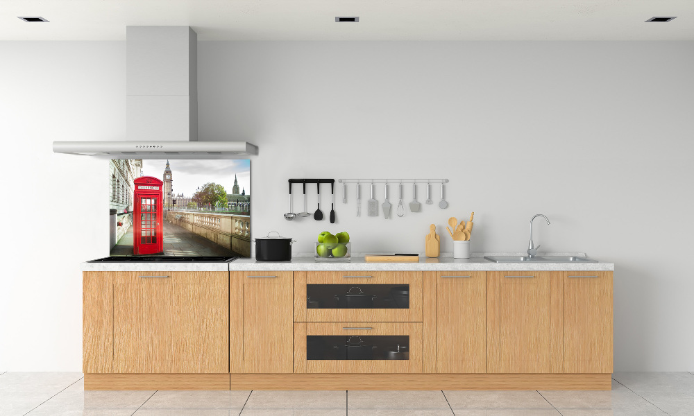 Cooker splashback telephone booth