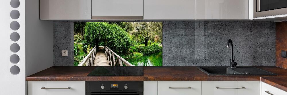 Kitchen splashback Bridge on the river