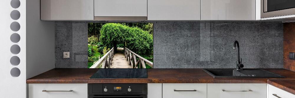 Kitchen splashback Bridge on the river