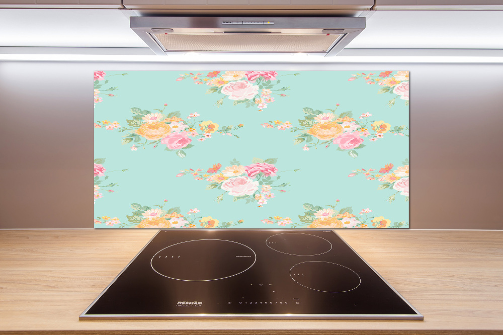 Kitchen splashback Floral pattern