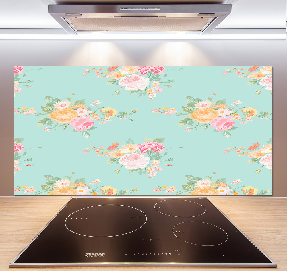 Kitchen splashback Floral pattern