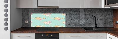 Kitchen splashback Floral pattern