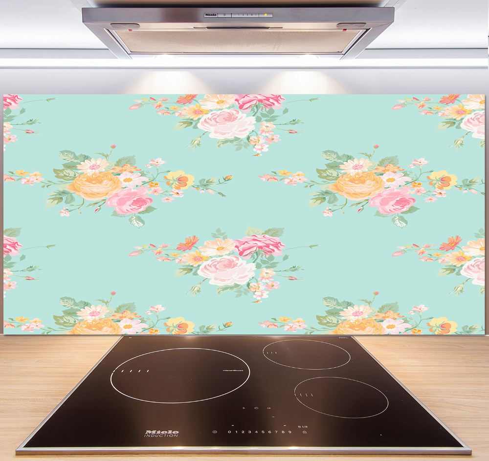 Kitchen splashback Floral pattern