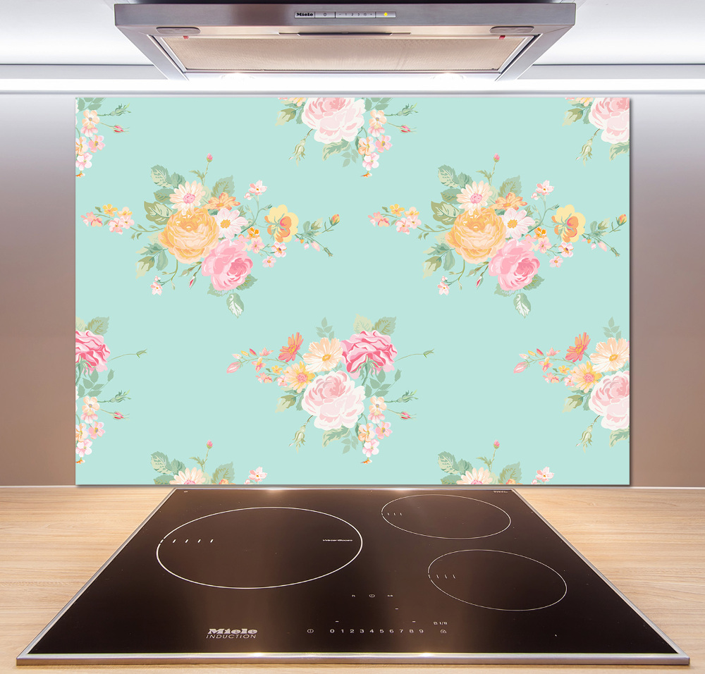 Kitchen splashback Floral pattern