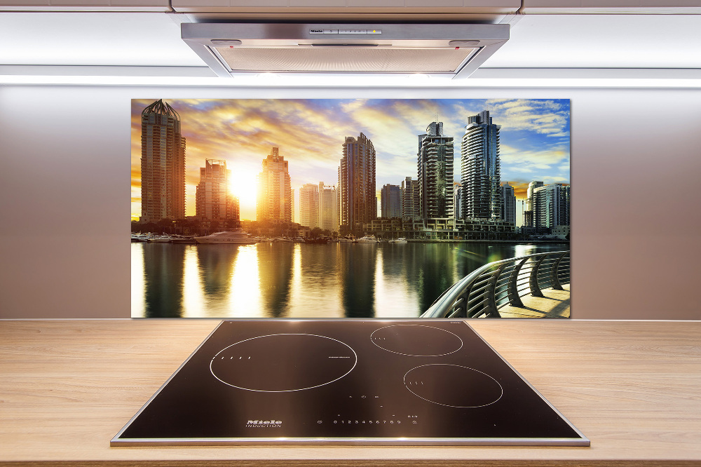 Cooker splashback Dubai sunset