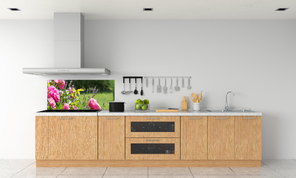 Cooker splashback Wild Rose