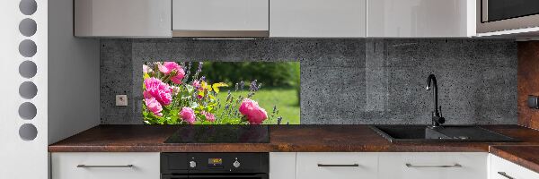 Cooker splashback Wild Rose