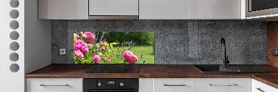 Cooker splashback Wild Rose