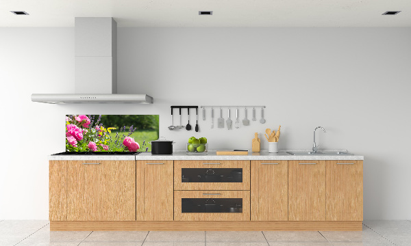 Cooker splashback Wild Rose