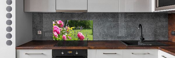 Cooker splashback Wild Rose