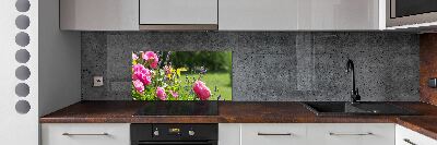 Cooker splashback Wild Rose