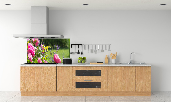 Cooker splashback Wild Rose