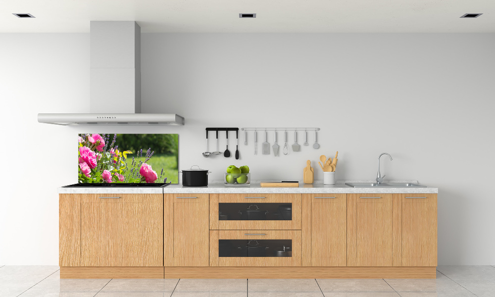 Cooker splashback Wild Rose