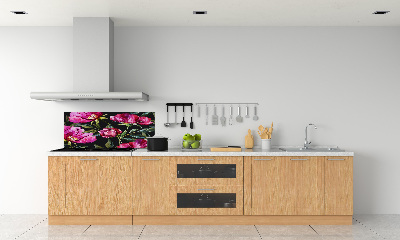 Cooker splashback Pink peonies