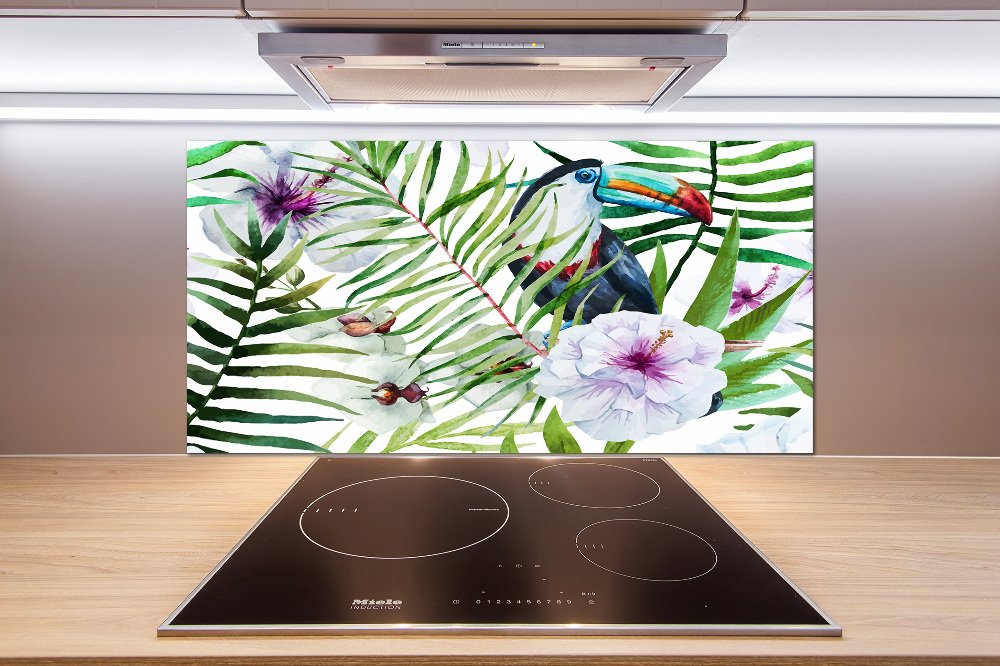 Kitchen splashback Tropics toucan