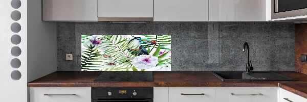 Kitchen splashback Tropics toucan