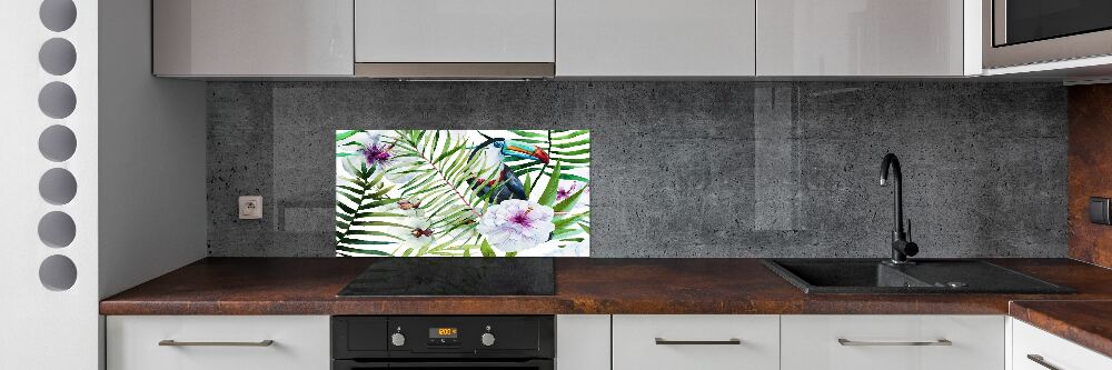 Kitchen splashback Tropics toucan