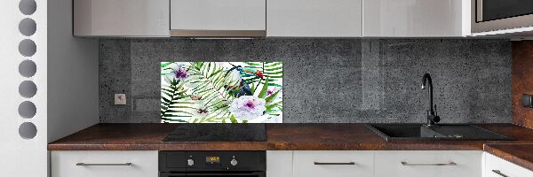 Kitchen splashback Tropics toucan