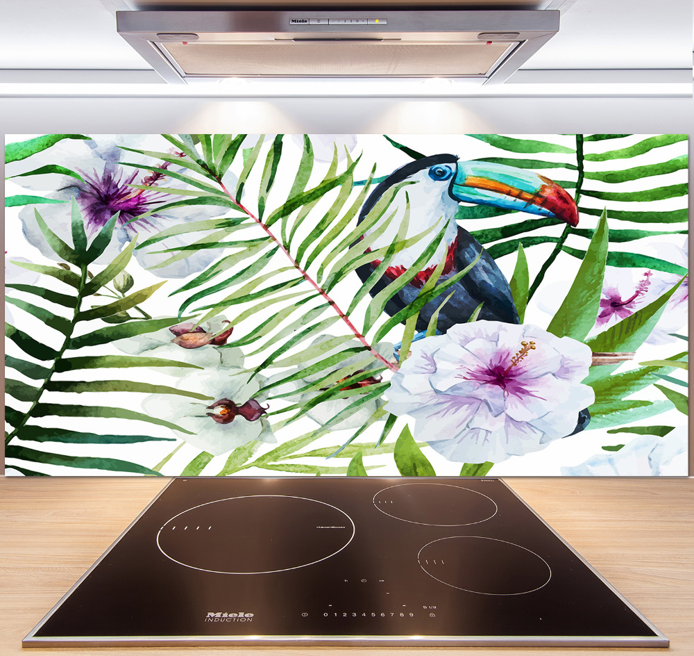 Kitchen splashback Tropics toucan