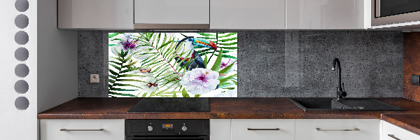 Kitchen splashback Tropics toucan