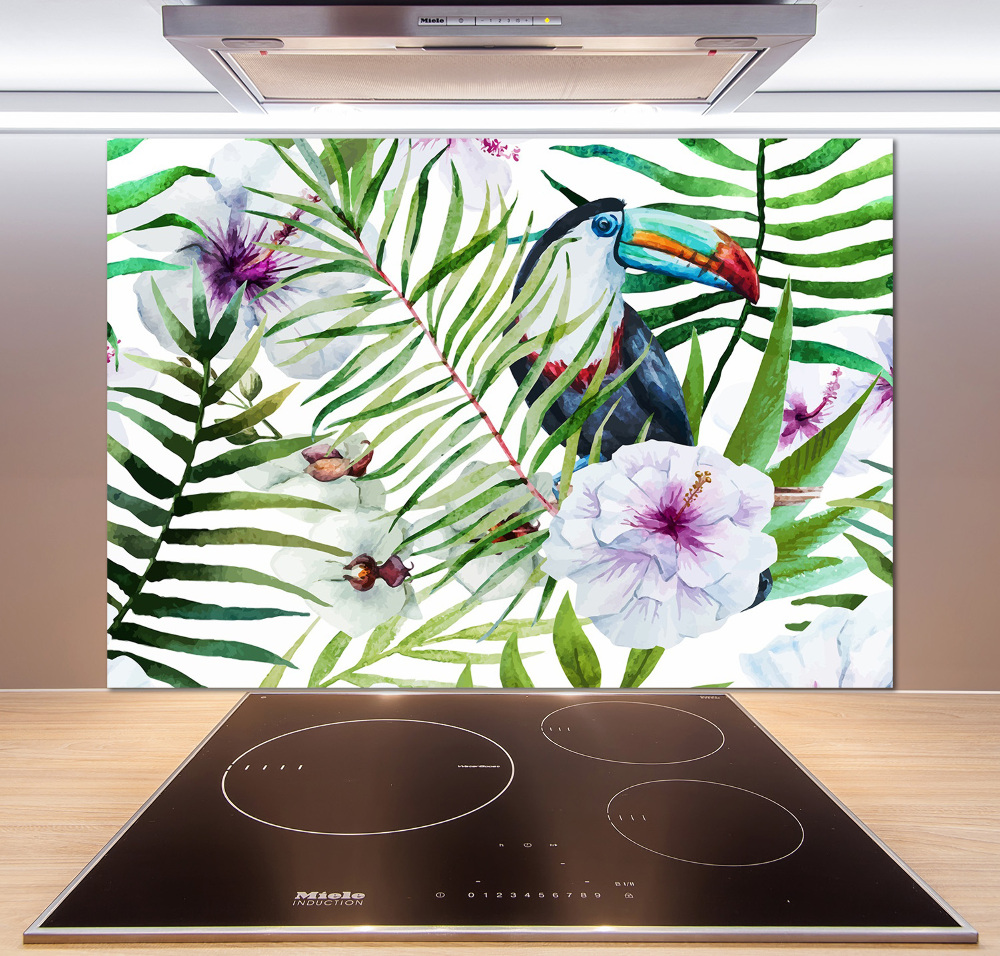 Kitchen splashback Tropics toucan