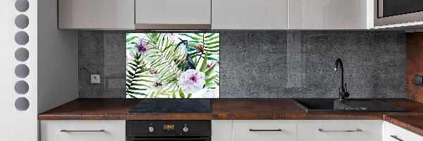 Kitchen splashback Tropics toucan