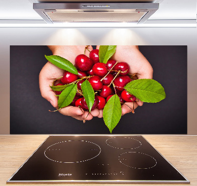 Kitchen splashback Cherries in the hands