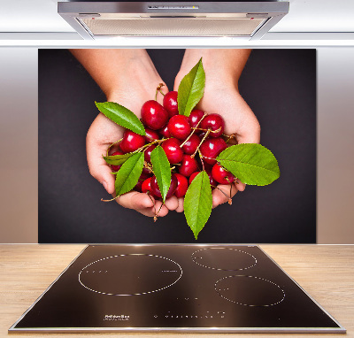 Kitchen splashback Cherries in the hands