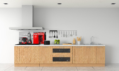 Cooker splashback Red buses