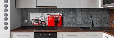 Cooker splashback Red buses