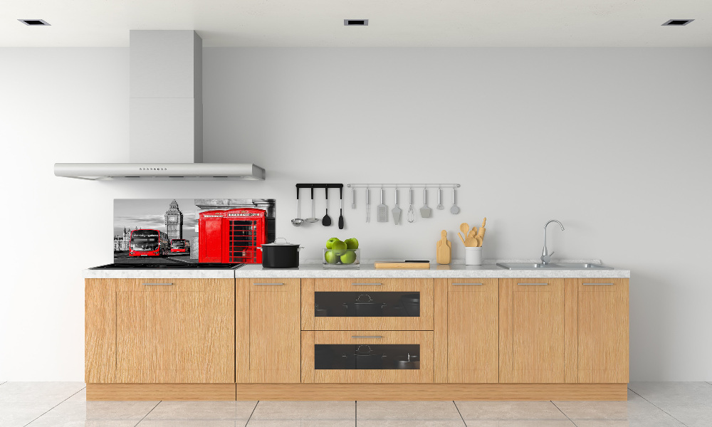 Cooker splashback Red buses