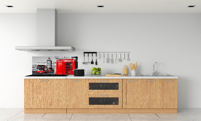 Cooker splashback Red buses