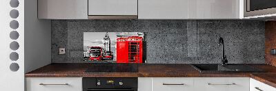 Cooker splashback Red buses