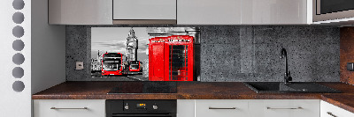 Cooker splashback Red buses