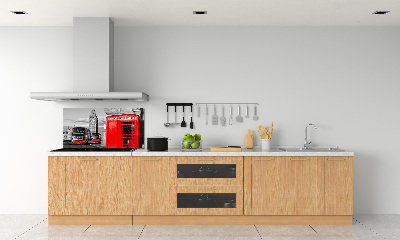 Cooker splashback Red buses