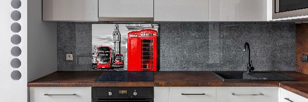 Cooker splashback Red buses