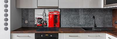 Cooker splashback Red buses