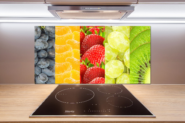 Glass splashback Colorful fruit