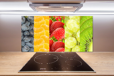 Glass splashback Colorful fruit