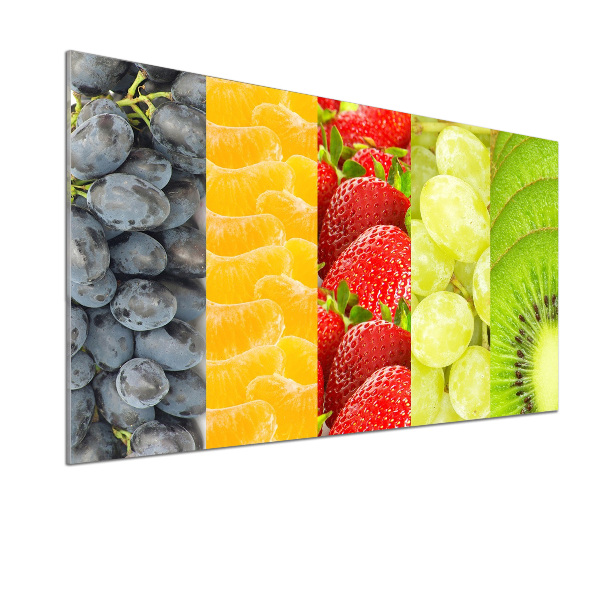 Glass splashback Colorful fruit