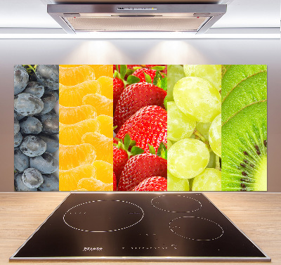 Glass splashback Colorful fruit