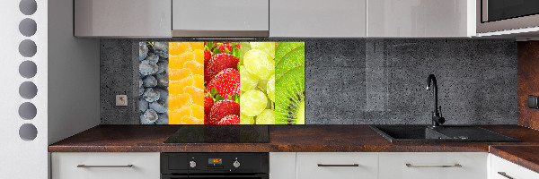 Glass splashback Colorful fruit