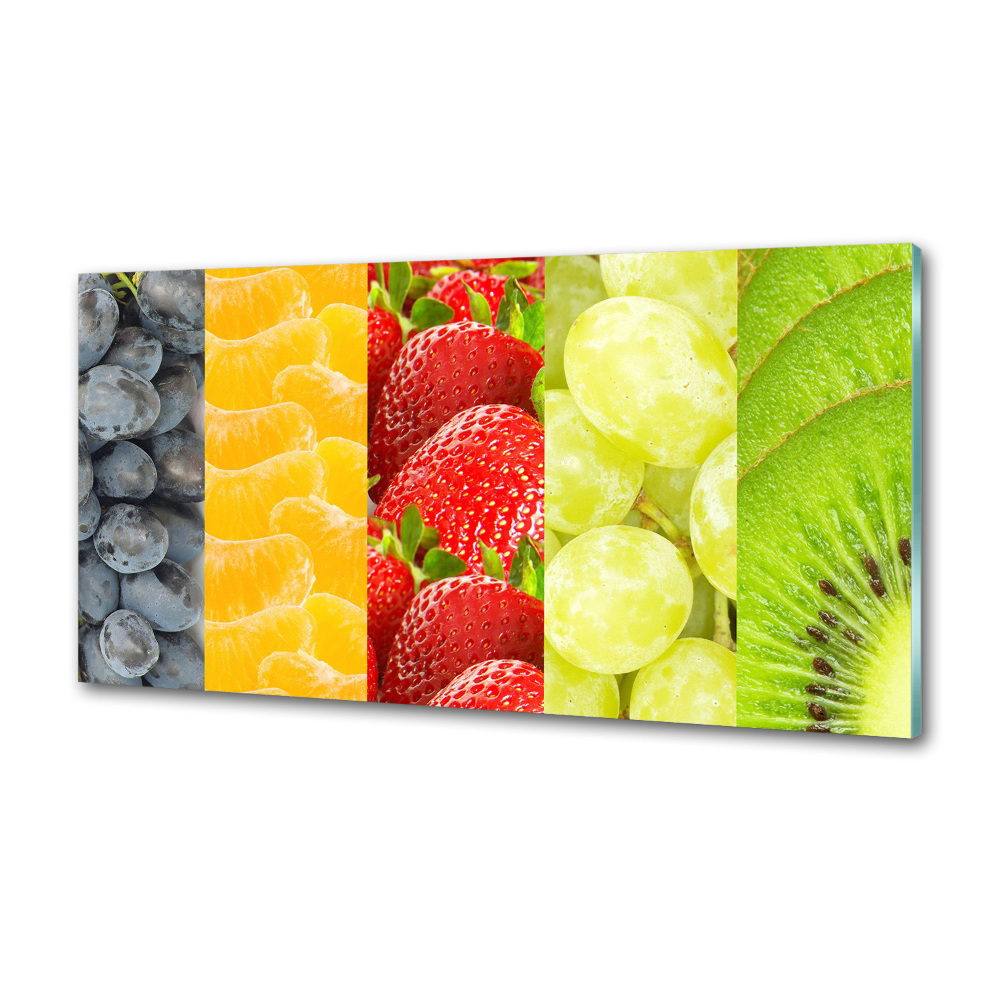 Glass splashback Colorful fruit