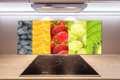 Glass splashback Colorful fruit