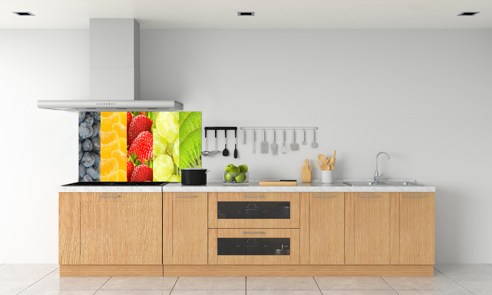 Glass splashback Colorful fruit