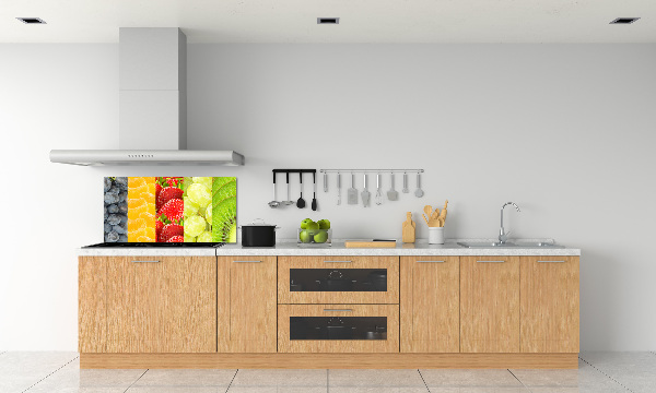 Glass splashback Colorful fruit