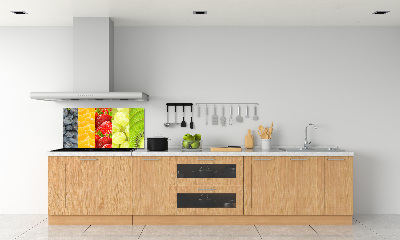 Glass splashback Colorful fruit