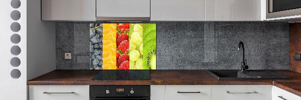 Glass splashback Colorful fruit